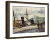 Steamboat, Rouen, Bateau a Vapeur, Rouen, 1883-Camille Pissarro-Framed Giclee Print