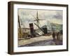 Steamboat, Rouen, Bateau a Vapeur, Rouen, 1883-Camille Pissarro-Framed Giclee Print