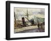 Steamboat, Rouen, Bateau a Vapeur, Rouen, 1883-Camille Pissarro-Framed Giclee Print