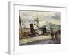 Steamboat, Rouen, Bateau a Vapeur, Rouen, 1883-Camille Pissarro-Framed Giclee Print