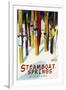 Steamboat Springs, CO - Colorful Skis-Lantern Press-Framed Art Print