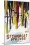 Steamboat Springs, CO - Colorful Skis-Lantern Press-Mounted Art Print