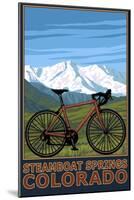 Steamboat Springs, CO - Mountain Bike-Lantern Press-Mounted Art Print