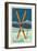 Steamboat Springs, Colorado - Crossed Skis-Lantern Press-Framed Art Print