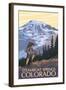 Steamboat Springs, Colorado - Hiker-Lantern Press-Framed Art Print