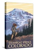 Steamboat Springs, Colorado - Hiker-Lantern Press-Stretched Canvas