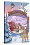 Steamboat Springs, Colorado Montage-Lantern Press-Stretched Canvas