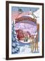 Steamboat Springs, Colorado Montage-Lantern Press-Framed Art Print