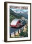 Steamboat Springs, Colorado - Retro Camper-Lantern Press-Framed Art Print