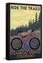 Steamboat Springs, Colorado - Ride the Trails-Lantern Press-Framed Stretched Canvas