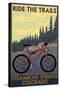 Steamboat Springs, Colorado - Ride the Trails-Lantern Press-Stretched Canvas