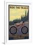 Steamboat Springs, Colorado - Ride the Trails-Lantern Press-Framed Art Print