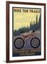 Steamboat Springs, Colorado - Ride the Trails-Lantern Press-Framed Art Print