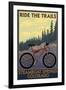 Steamboat Springs, Colorado - Ride the Trails-Lantern Press-Framed Art Print