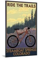 Steamboat Springs, Colorado - Ride the Trails-Lantern Press-Mounted Art Print