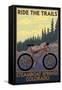 Steamboat Springs, Colorado - Ride the Trails-Lantern Press-Framed Stretched Canvas