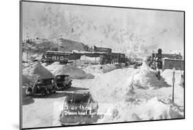 Steamboat Springs, Colorado - Snowy Street Scene-Lantern Press-Mounted Art Print