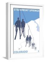 Steamboat Springs, Ski Lift-Lantern Press-Framed Art Print