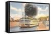 Steamboat, St. Louis, Missouri-null-Framed Stretched Canvas