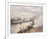 Steamboats in the Port of Rouen, 1896-Camille Pissarro-Framed Giclee Print