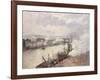 Steamboats in the Port of Rouen, 1896-Camille Pissarro-Framed Giclee Print