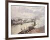 Steamboats in the Port of Rouen, 1896-Camille Pissarro-Framed Premium Giclee Print