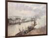 Steamboats in the Port of Rouen, 1896-Camille Pissarro-Framed Giclee Print