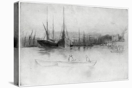 Steamboats Off the Tower, 1875-James Abbott McNeill Whistler-Stretched Canvas