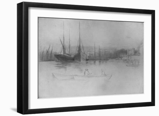 'Steamboats Off The Tower', 1875-James Abbott McNeill Whistler-Framed Giclee Print