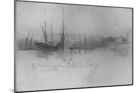 'Steamboats Off The Tower', 1875-James Abbott McNeill Whistler-Mounted Giclee Print