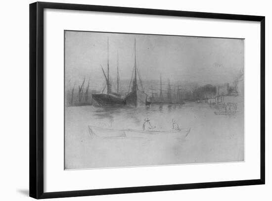 'Steamboats Off The Tower', 1875-James Abbott McNeill Whistler-Framed Giclee Print