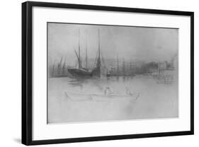 'Steamboats Off The Tower', 1875-James Abbott McNeill Whistler-Framed Giclee Print