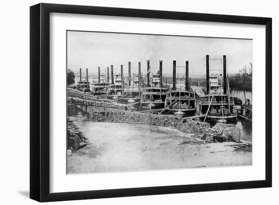 Steamboats-null-Framed Art Print