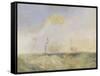 Steamer and Lightship; a Study for 'The Fighting Temeraire'-J. M. W. Turner-Framed Stretched Canvas