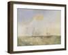 Steamer and Lightship; a Study for 'The Fighting Temeraire'-J. M. W. Turner-Framed Giclee Print