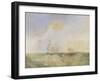 Steamer and Lightship; a Study for 'The Fighting Temeraire'-J. M. W. Turner-Framed Giclee Print