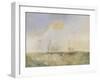 Steamer and Lightship; a Study for 'The Fighting Temeraire'-J. M. W. Turner-Framed Giclee Print