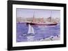 Steamer and Yacht, Iona-Francis Campbell Cadell-Framed Premium Giclee Print