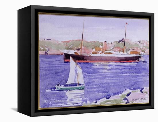 Steamer and Yacht, Iona-Francis Campbell Boileau Cadell-Framed Stretched Canvas