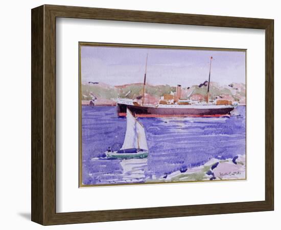 Steamer and Yacht, Iona-Francis Campbell Boileau Cadell-Framed Giclee Print