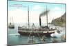 Steamer at Santa Catalina-null-Mounted Art Print