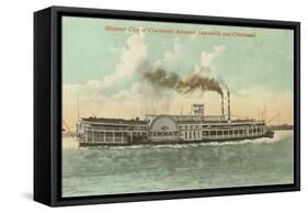 Steamer between Louisville and Cincinnati, Ohio-null-Framed Stretched Canvas