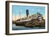 Steamer Coaling, Port Said, Egypt, 20th Century-null-Framed Giclee Print