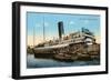 Steamer Coaling, Port Said, Egypt, 20th Century-null-Framed Giclee Print