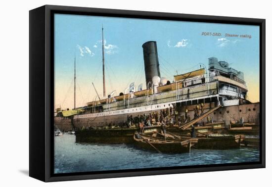 Steamer Coaling, Port Said, Egypt, 20th Century-null-Framed Stretched Canvas