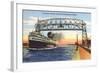 Steamer, Duluth, Superior Harbor, Minnesota-null-Framed Art Print