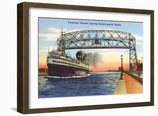 Steamer, Duluth, Superior Harbor, Minnesota-null-Framed Art Print