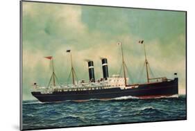 Steamer Kroonland, 1903-Antonio Jacobsen-Mounted Giclee Print