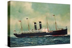 Steamer Kroonland, 1903-Antonio Jacobsen-Stretched Canvas