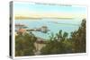 Steamer Landing on Lake Champlain, Vermont-null-Stretched Canvas